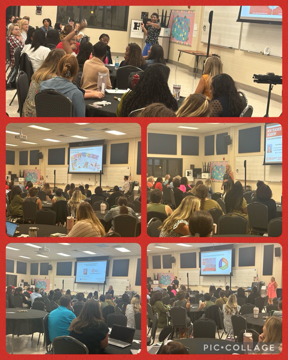 jen_shiers's tweet photo. Our new PreK-5th grade #NTA24 teachers to Cobb were encouraged, informed, and inspired by our dedicated director and supervisors in the Office of Instruction &amp; Innovative Practice. @AMMorris123 @COBB_ELA #cobbearlylearning @CobbMathDept @cobbscience @CobbSocStudies https://t.co/qmNMqg51i0