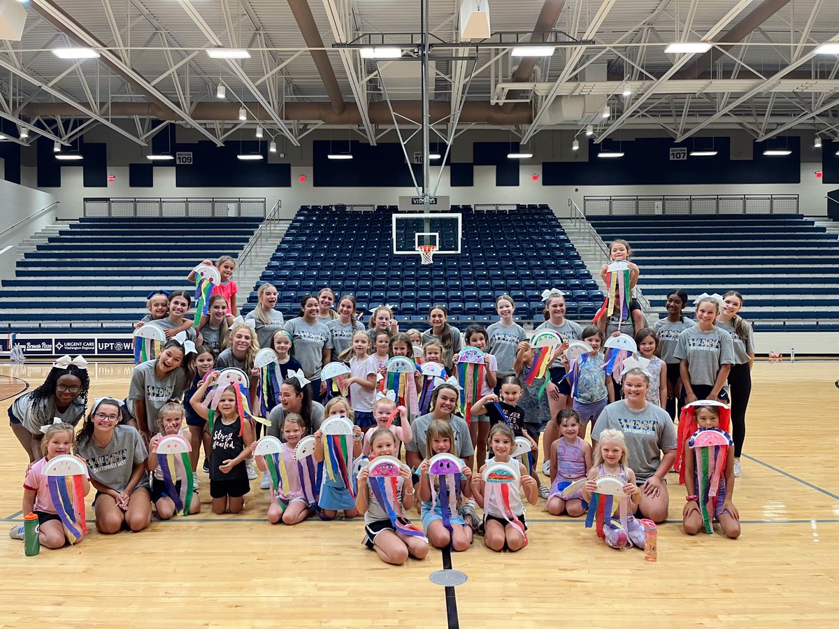 BWHS_Spirit's tweet photo. Spirit Summer Camp-Beach Edition! 🏖️☀️🌊
We had so much fun cheering, dancing, crafting, and playing with our elementary friends today! Catch us Saturday as we perform pregame of the @nwanaturals baseball game! #clawsup https://t.co/HS0rTrHadz