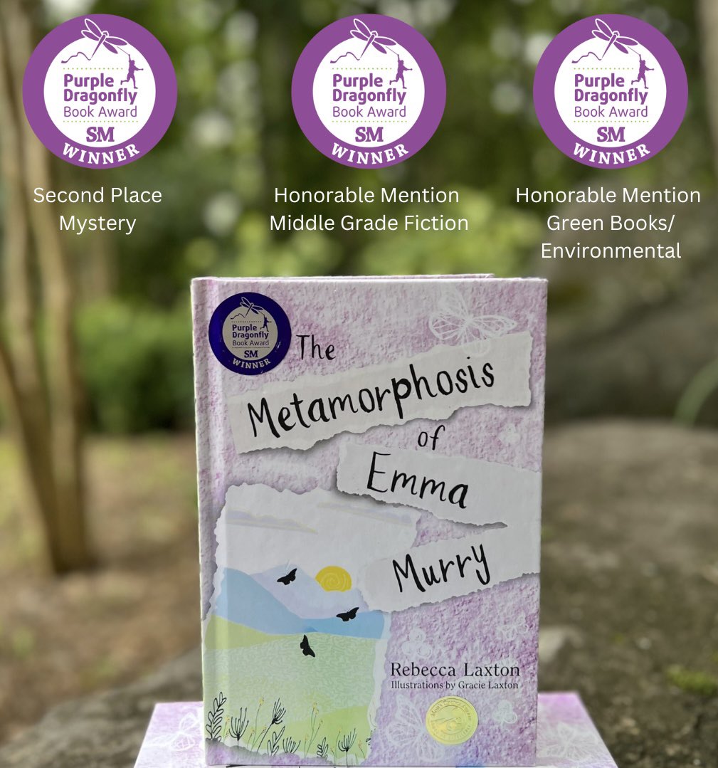 I’m so thrilled to announce that <a href="/StoryMonsters/">Story Monsters</a> awarded The Metamorphosis of Emma Murry three Purple Dragonfly Children’s Book Awards!!

 #MGfiction #middlegrademystery   #awardwinningbooks #tweenbooks 
#themetamorphosisofemmamurry