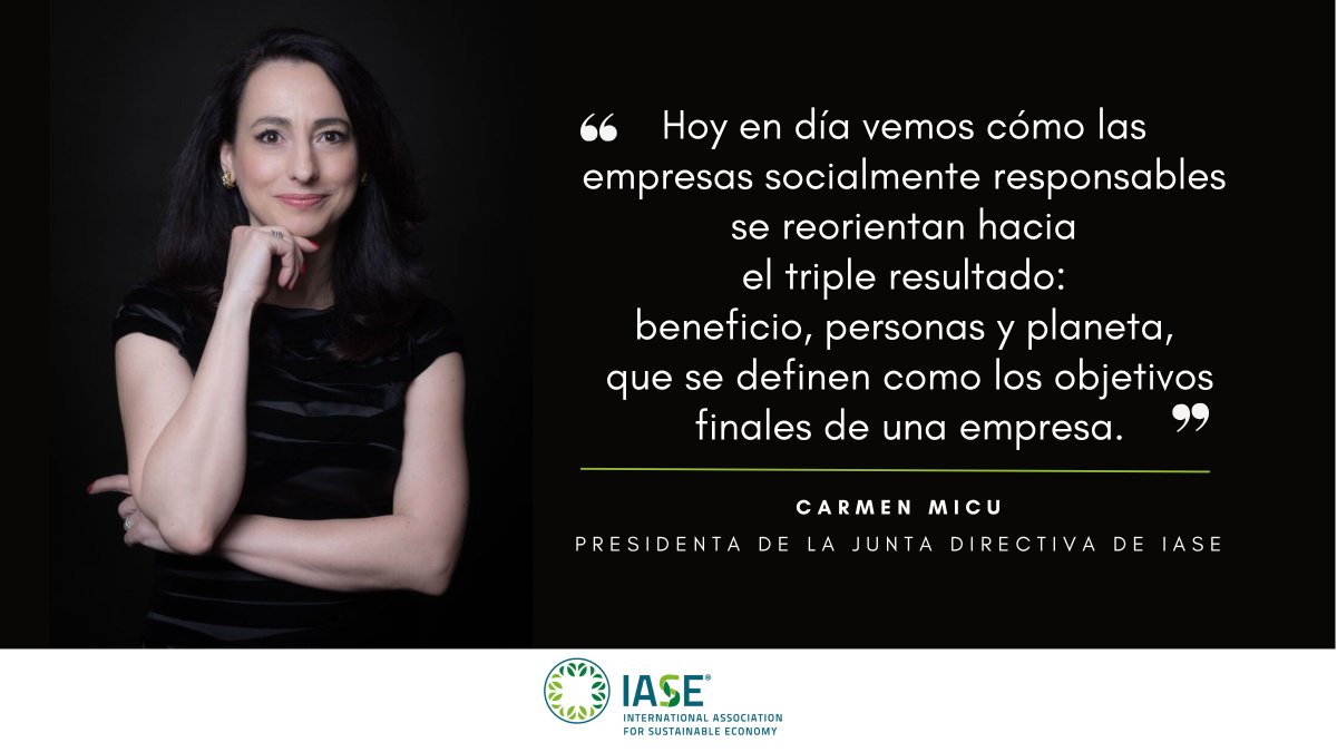 🟩Carmen Micu platicó con <a href="/Expok/">Expok</a> sobre el papel de la economía sostenible y la labor de #IASE para impulsar la certificación de conocimientos como herramientas para enfrentar el futuro considerando los criterios ESG.➡️ shorturl.at/hE129