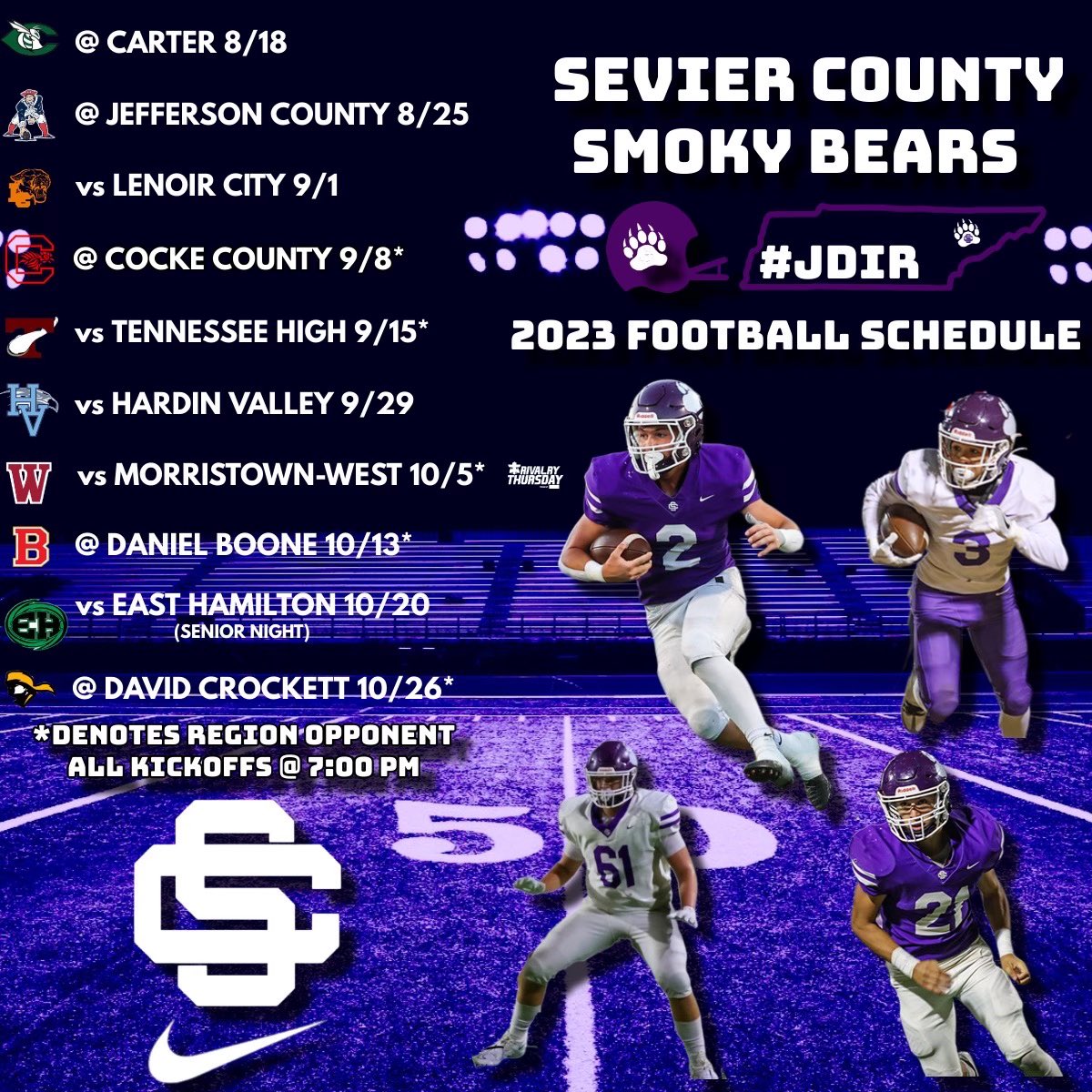 SmokyBearFball's tweet image. Smoky Bear Football is right around the corner. Mark your calendars ‼️‼️