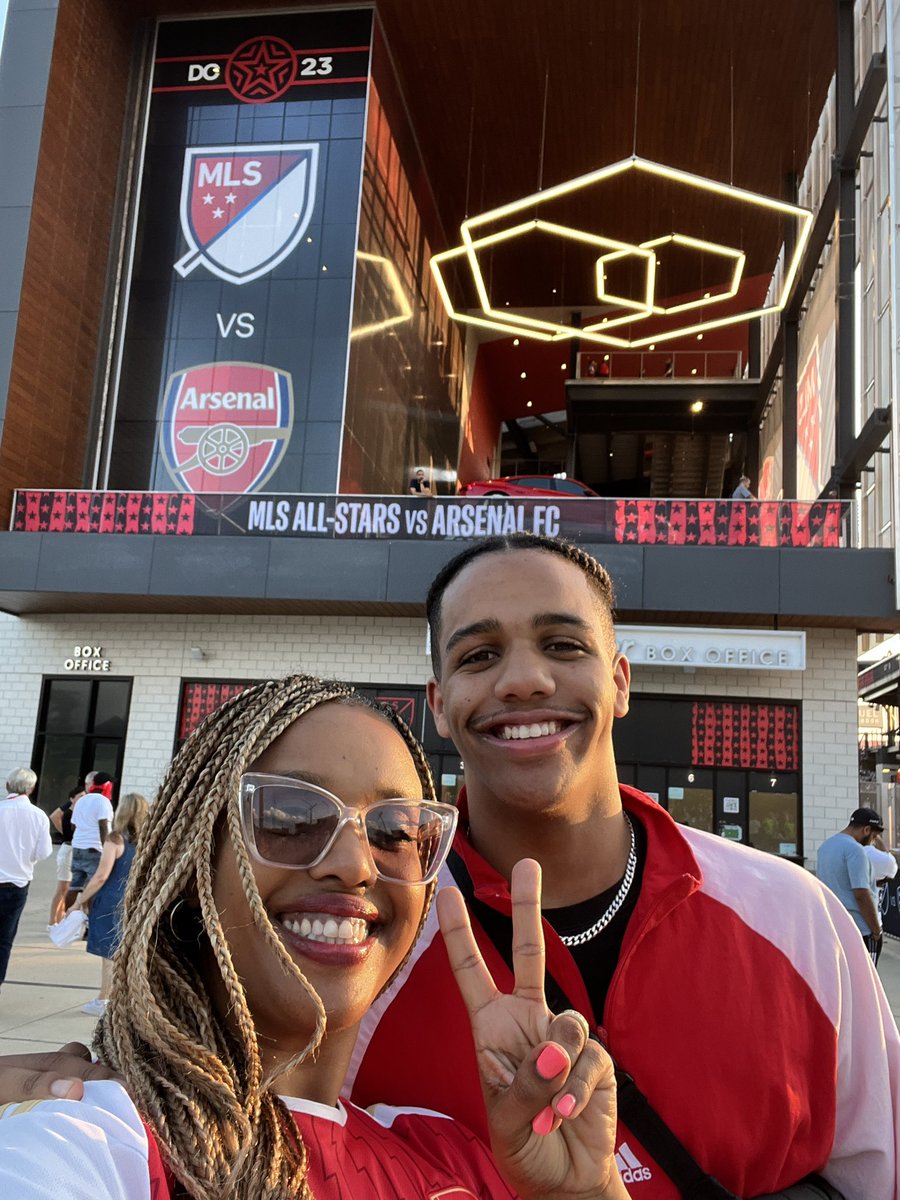 Mother/son trip from Nairobi, Kenya to WashDC for the #MLSAllStarGame to support <a href="/Arsenal/">Arsenal</a>! Thanks to <a href="/Arsenal/">Arsenal</a> <a href="/MLS/">Major League Soccer</a> <a href="/Target/">Target</a> for this amazing experience! Any chance we can meet any players after the game?? Get us closer seats (we are in 117/row35). #comeonyougunners