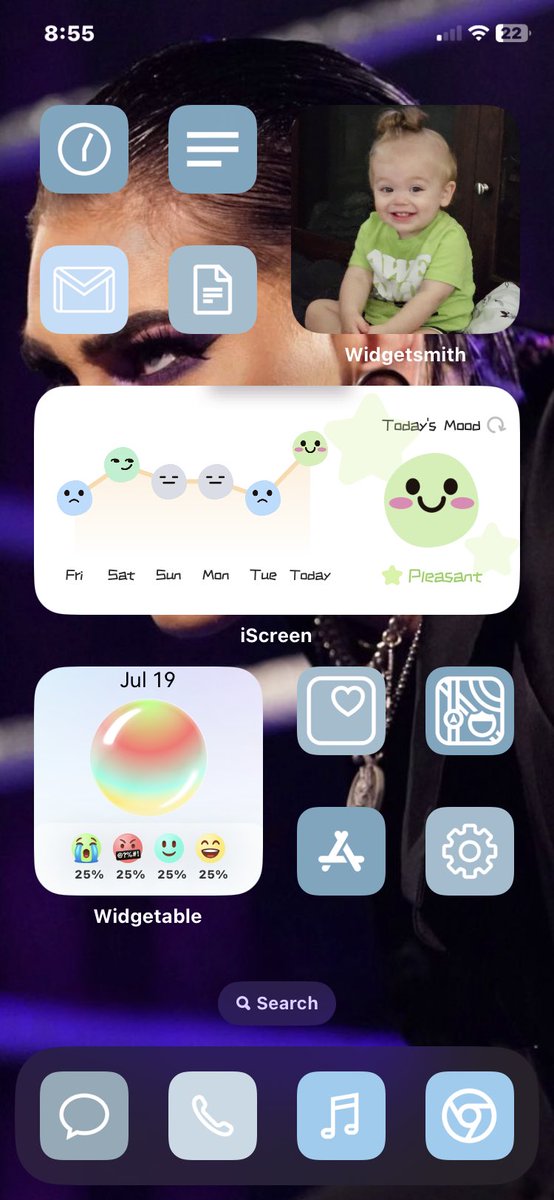 sit_uati0ns's tweet image. Been trying to track my mood &amp;amp; I love it! It’s been interesting using these two, one shows my ‘daily’ face &amp;amp; then the other all the moods 😂 #iscreen #widgetsmith #widgetable #moodtracker #RheaRipley