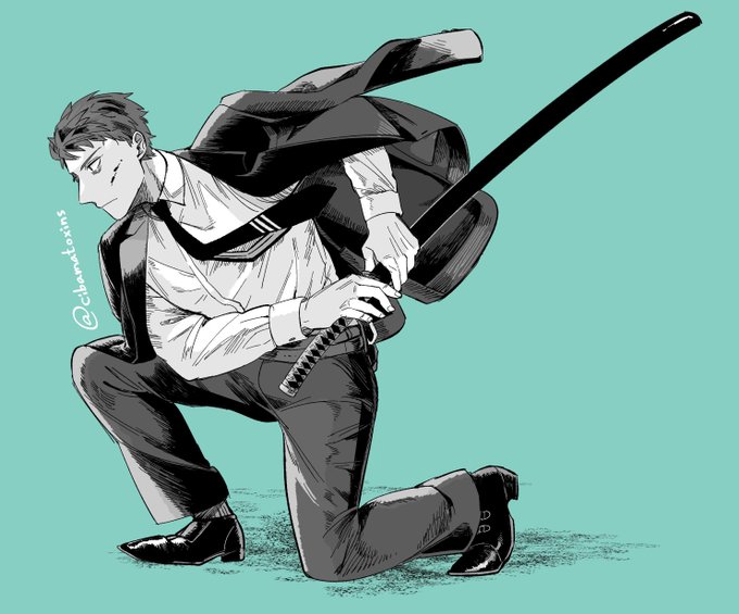 「necktie one knee」 illustration images(Latest)
