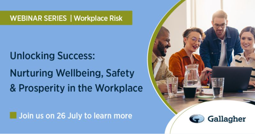 Gallagher_WPR's tweet photo. WEBINAR INVITATION: Join us as we explore the vital connection between employee wellbeing, workplace health &amp; safety, and commercial success. Our speakers will delve into the various factors that impact the psychological safety of your workforce.
https://t.co/CSoa1yeC7G https://t.co/q1QwiChnxZ