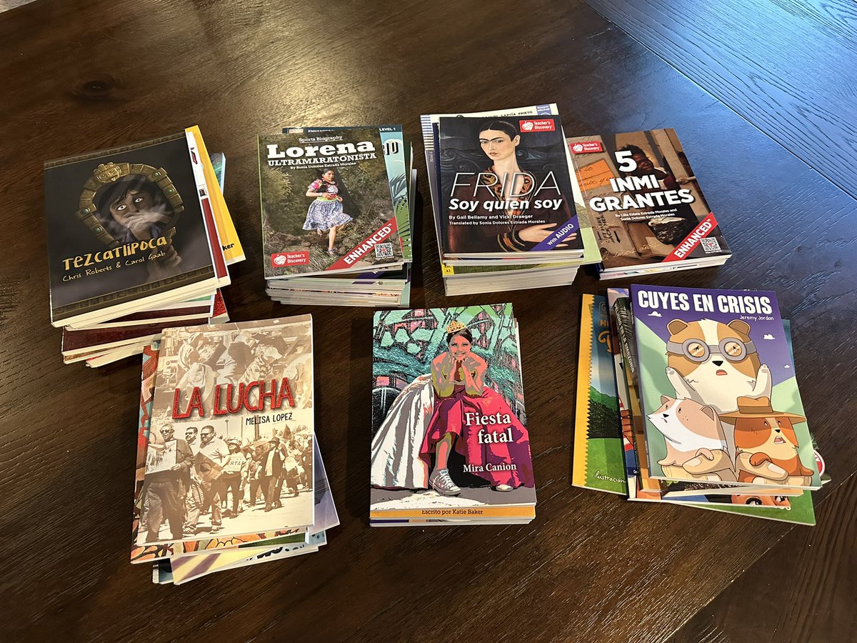 srasantoianni's tweet image. New school year means 📚NEW BOOKS📚 for my classroom library!! We are continuing FVR in Heritage 3 and AP Spanish and starting it in Spanish 4!! #LeerEsPoder #creatingculturedwarriors #inputbeforeoutput