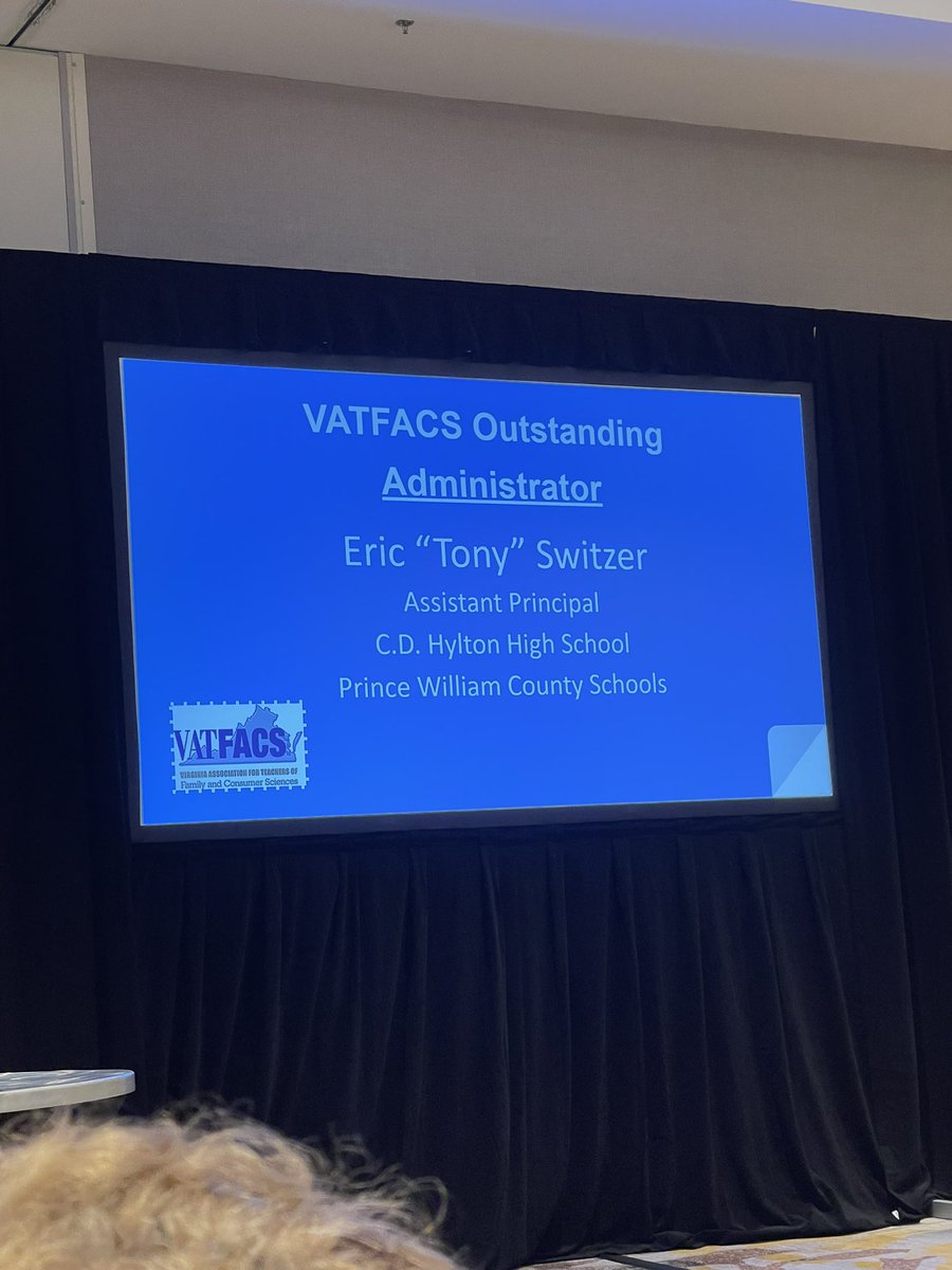 Our amazing AP, Mr. Switzer, was honored at #VATFACS #pdi23 as Outstanding Administrator!! Thanks for all you do Mr. Switzer!! <a href="/Hyltoncares/">Hylton Counseling</a> <a href="/HyltonBulldogs/">C. D. Hylton Bulldogs</a>