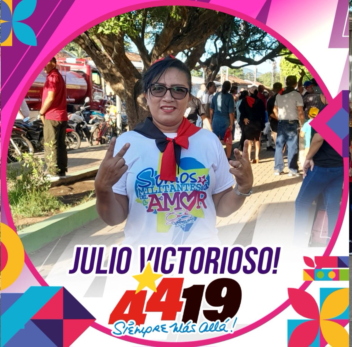 #Telica activada celebrando un año más del Triunfo de la Revolucion Popular Sandinista #4419VivaLaRevolucion un triunfo del pueblo Nicaragüense liderado por el FSLN, sueño de nuestros Héroes y Martires. HASTA LA VICTORIA SIEMPRE #4419SiempreVictoriosos