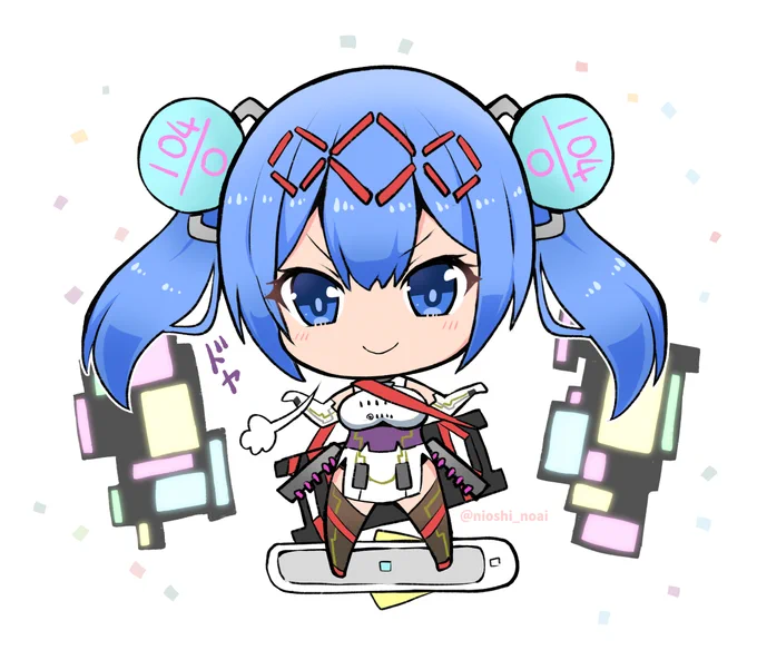 性格と勝利ポーズが可愛くて好きです! アルカノイドちゃん稼働月おめでとう! #エラゲファンアート #アルカノイド #エラゲ
