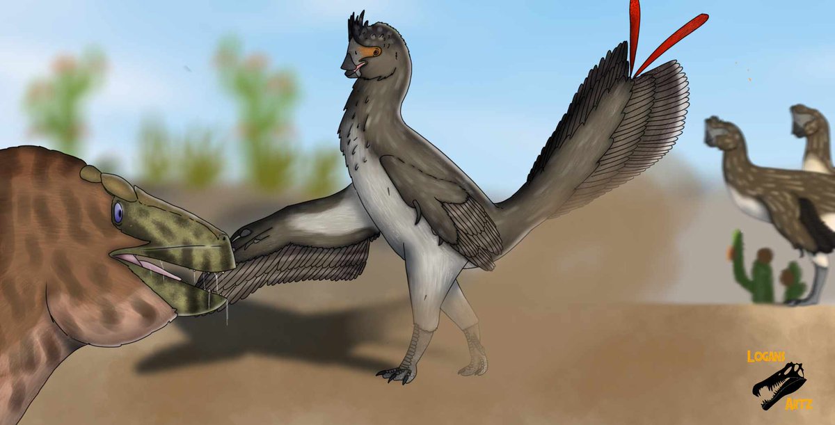 Logansartz's tweet image. Hi, I'm Logan. I am a 15-year-old amateur paleoartist who tries to make the prehistoric animals I draw (mainly Dinosaurs) plausible yet speculative. Um, I also draw speculative animals. Do I add pronouns to this? Well, I use any.