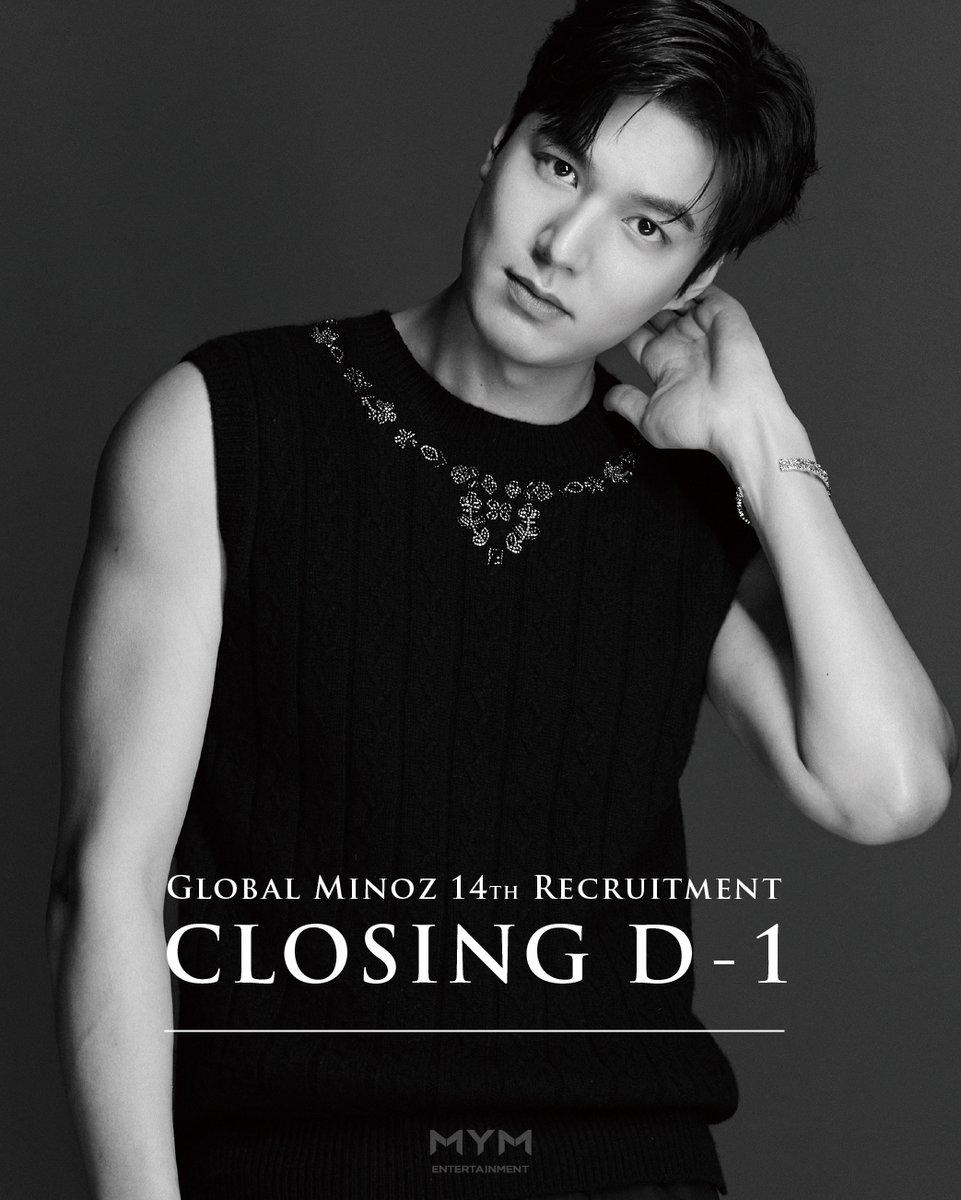 ActorLeeMinHo's tweet photo. [#LEEMINHO]
글로벌 미노즈 14기 모집 종료 D-1 
아직 가입하지 않으신 분들은 서둘러 접수 바랍니다
Global Minoz 14th Recruitment Ends Soon!
If you haven't registered yet, please hurry up
📅23. 6. 1(Thu) ~ 23. 7. 21(Fri)
🚨 𝐍𝐎𝐓𝐈𝐂𝐄
🔗Koreans: https://t.co/m1wZMFzulw
🔗Foreigners: https://t.co/SyknEFQo3k