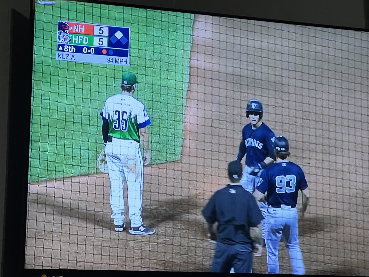 meisterlicious's tweet photo. @GoYardGoats took me 8 innings to catch this error. Pretty sure this is @SOMPatriots not the nh fishercats. https://t.co/QXSHW5x2CI