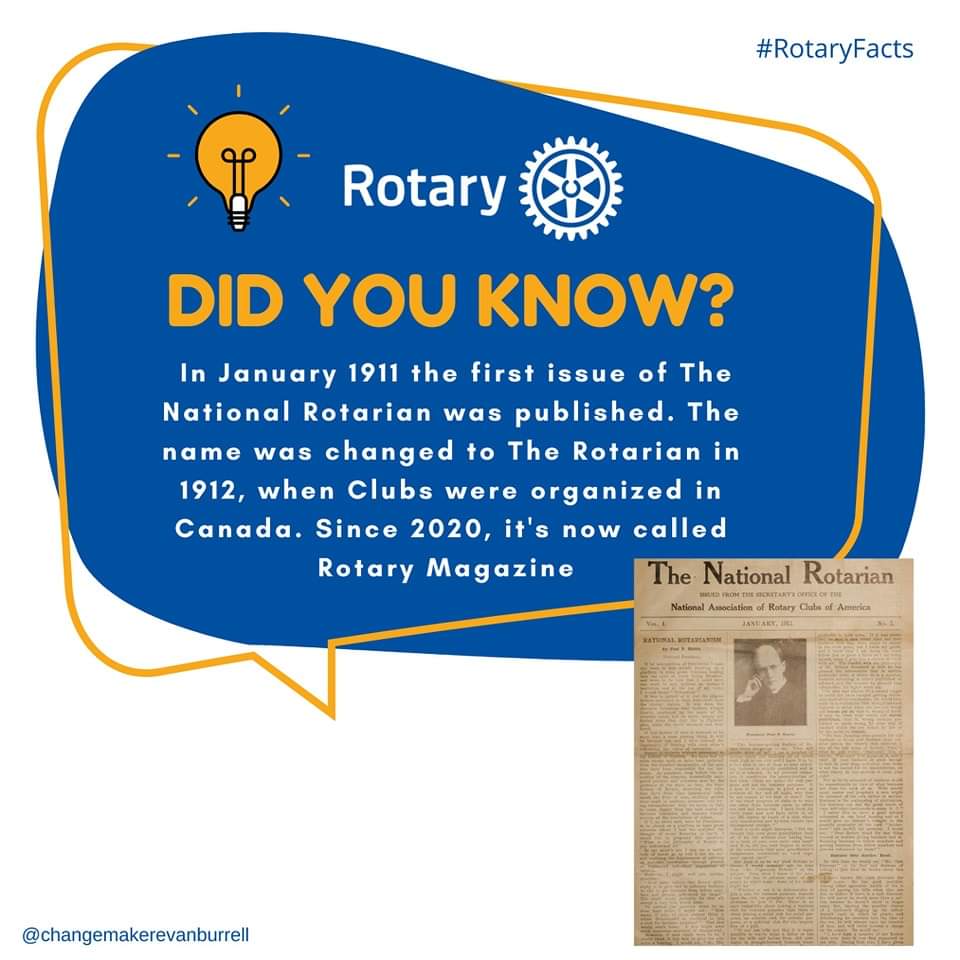 1RotaryKharghar's tweet photo. Today's #RotaryFact and it's all about the @Rotary news!
Do you read your Rotary magazine or regional version?
From its beginnings as a 12-page periodical, it has grown into an award-winning publication, over 500,000 copies, inspiring the a host of Rotary regional magazines. https://t.co/YO2wWSOQM7
