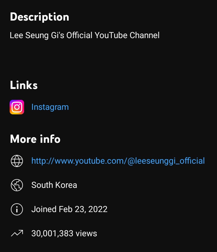 #LeeSeungGi's Official YouTube Channel surpassed 30 Million accumulated views👏

Keep Streaming and Don't Forget to Subscribe😊
▶️youtube.com/@leeseunggi_of…

#이승기