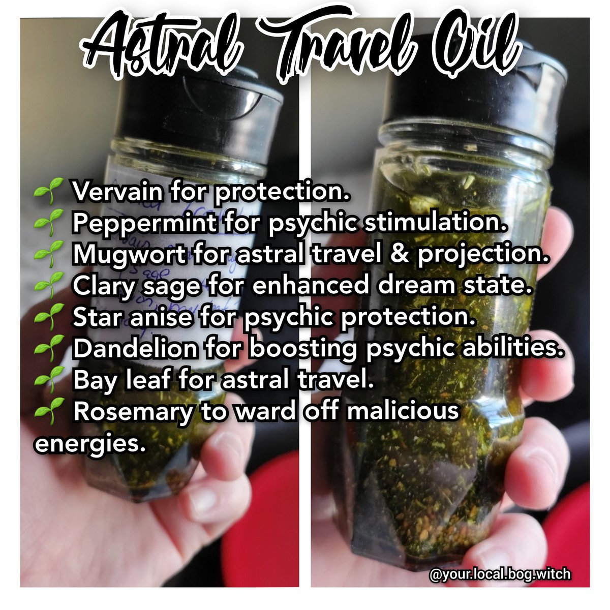 Put together another new oil for myself 🥰
What would you add to an astral travel/projections oil to make it your own? #pagan #paganism #witch #witchcraft #witches #witchtwt