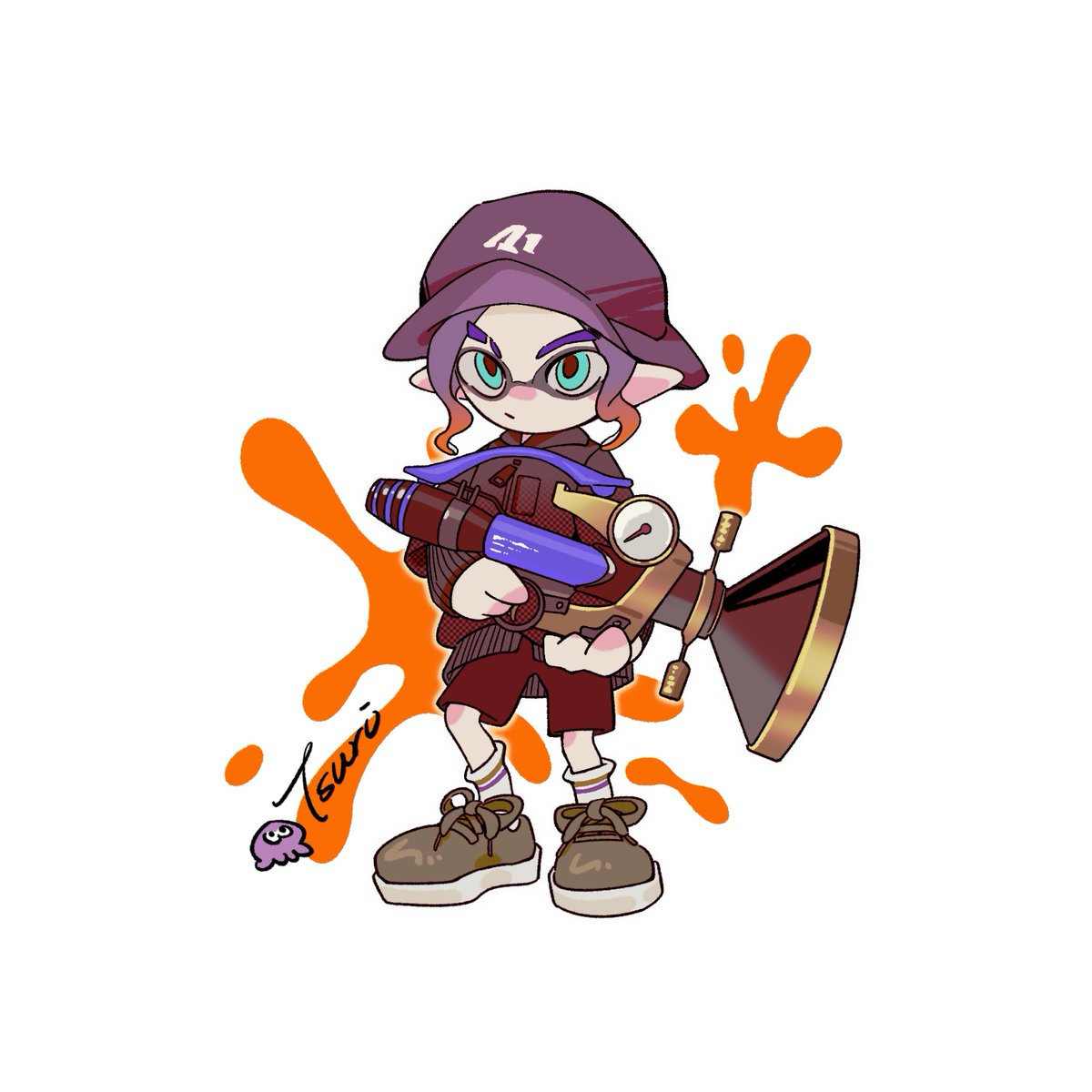 JiangHub's tweet photo. 给朋友画的><
#スプラトゥーン
#Splatoon3 #splatoonart https://t.co/4ZX6rZduQ1