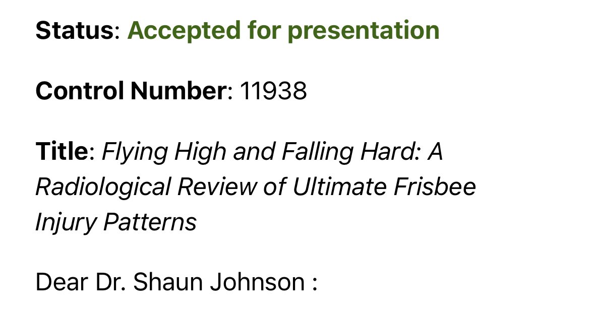 sportsraddoc's tweet photo. Congrats to @AmannNate, Shaun Johnson, Matthew Coulter, and Brian Zhang from @CWRUSOM for their accepted abstract @RSNA. A particularly exciting topic to me! https://t.co/9nQxFICbSx