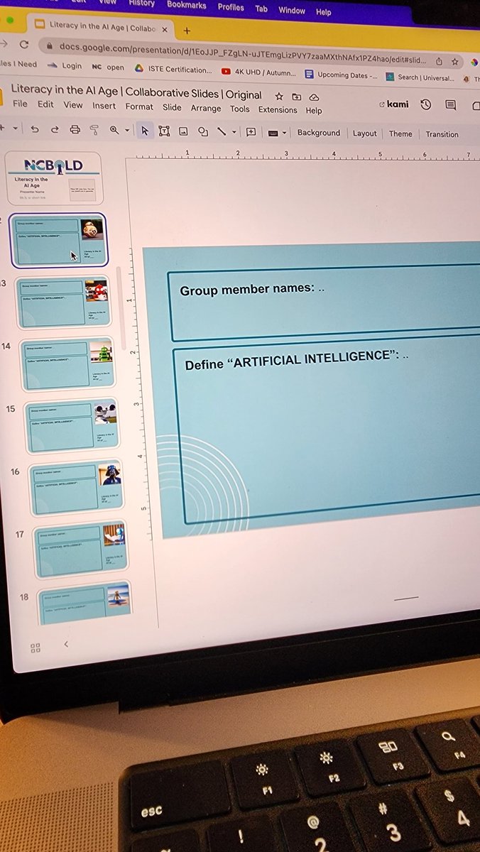 braveneutrino's tweet image. Collaborating w/ my awesome partner @MolleeBranden across the state to create this #AI &amp;amp; Literacy session for #NCBOLD Huge thanks to @jmattmiller @k_shelton for their ideas shared @ISTEofficial #istelive23 We're sharing what we learned from you with our colleagues.