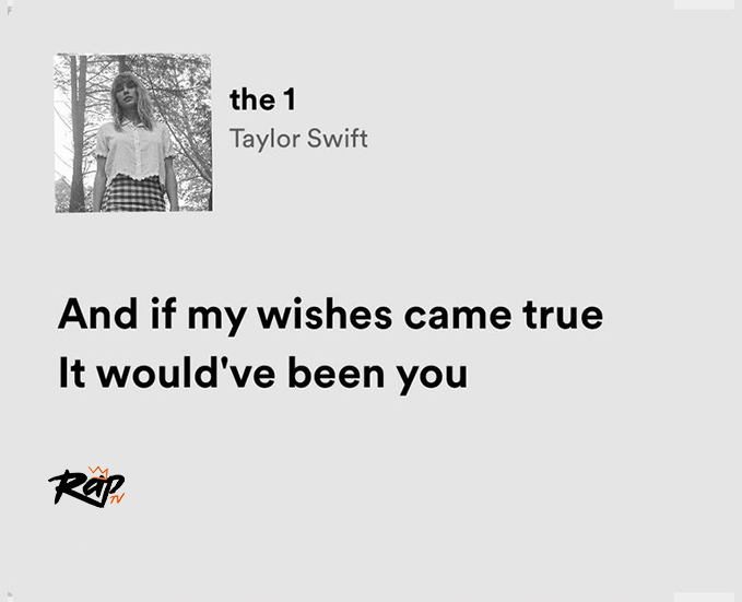 RT @thepopquote: taylor swift / the 1 https://t.co/7dJGnjNPn6