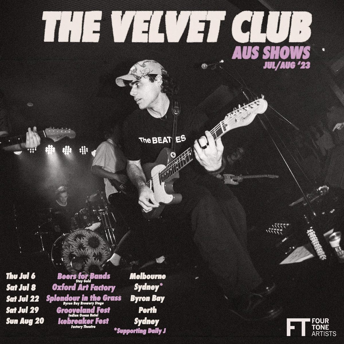 hifiwaypopchron's tweet photo. .@HabitMusicCo Gearing up for their massive Splendour in the Grass debut, Naarm/Melbourne-based indie rock outfit The Velvet Club dropping new single "On Your Own". Be sure to catch them at the Byron Bay Brewery Bar. Have a read of our interview with the band in the lead up to @SITG ... https://t.co/kwofCXvD3t