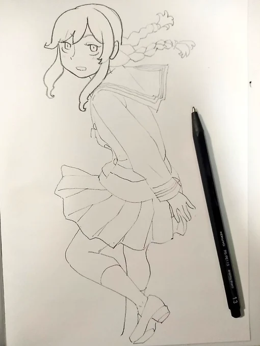 能代 下描きと線画