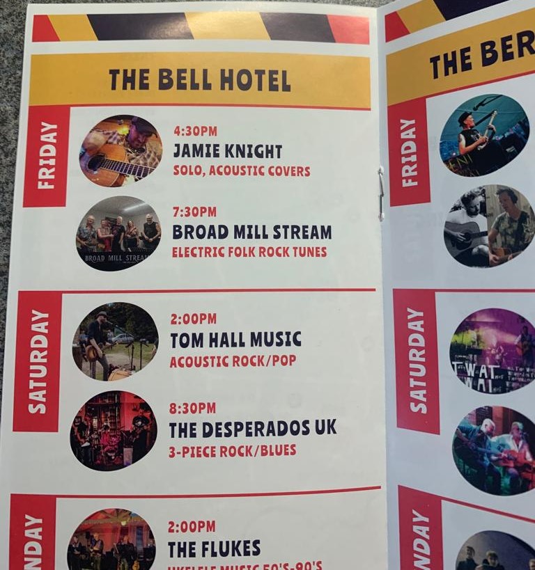 BroadMillStream's tweet image. Here we are in the official program for Tewkesbury Live , we are really looking forward to this one #tewkesbury #tewkesburylive #fridaynight #folkrock #Folkband #livemusic