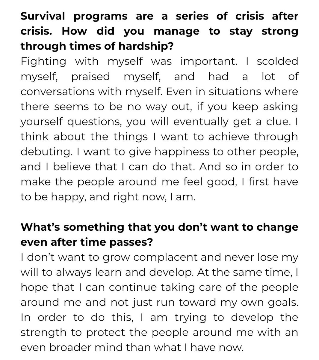 decemberhour's tweet photo. full translation for kim jiwoong's singles magazine interview 🦋 https://t.co/mJ5kYYfGWv