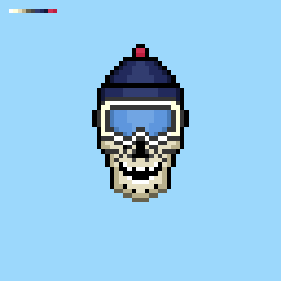 KahnurCane's tweet photo. Day 3 of 5. Little less motivation today but still did it. Died doing what he loves in his #goggles. 

@Pixel_Dailies #pixelart #pixel_dailies #ドット絵 https://t.co/D752Hv6I7J