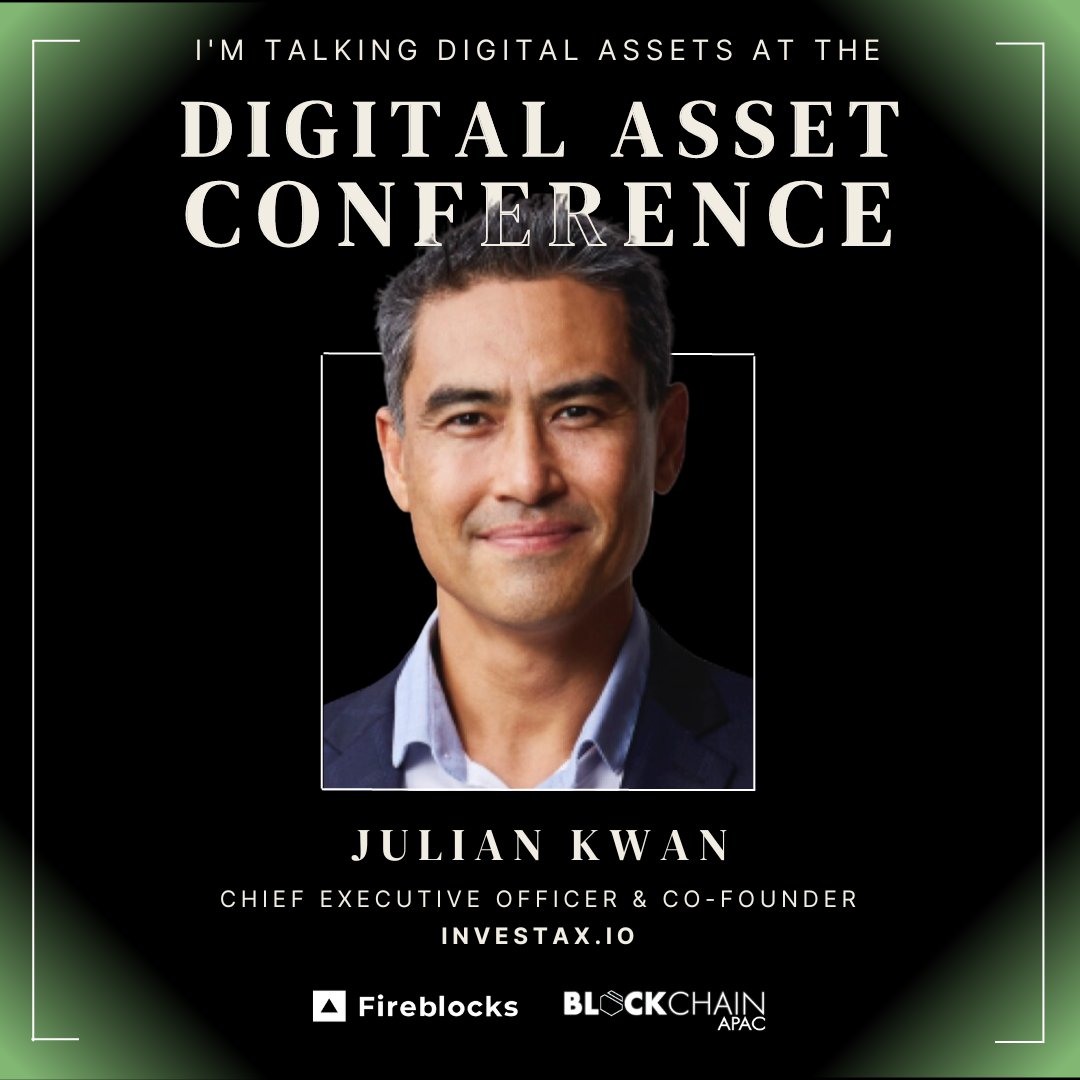 investax's tweet photo. 📣 Join us at the #DigitalAssetConference in #Sydney on July 24th – 27th, 2023, by @blockchain_apac and @FireblocksHQ featuring an exclusive lineup of speakers, including @julian2kwan, Co founder and CEO of @investax!  Thank you @bettysunlucas and @stevevallas!

#tokenization https://t.co/78CbPQuSyK