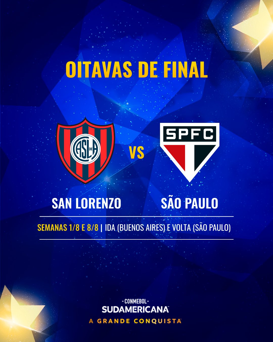 San Lorenzo (ARG) x São Paulo: onde assistir à ida das oitavas da