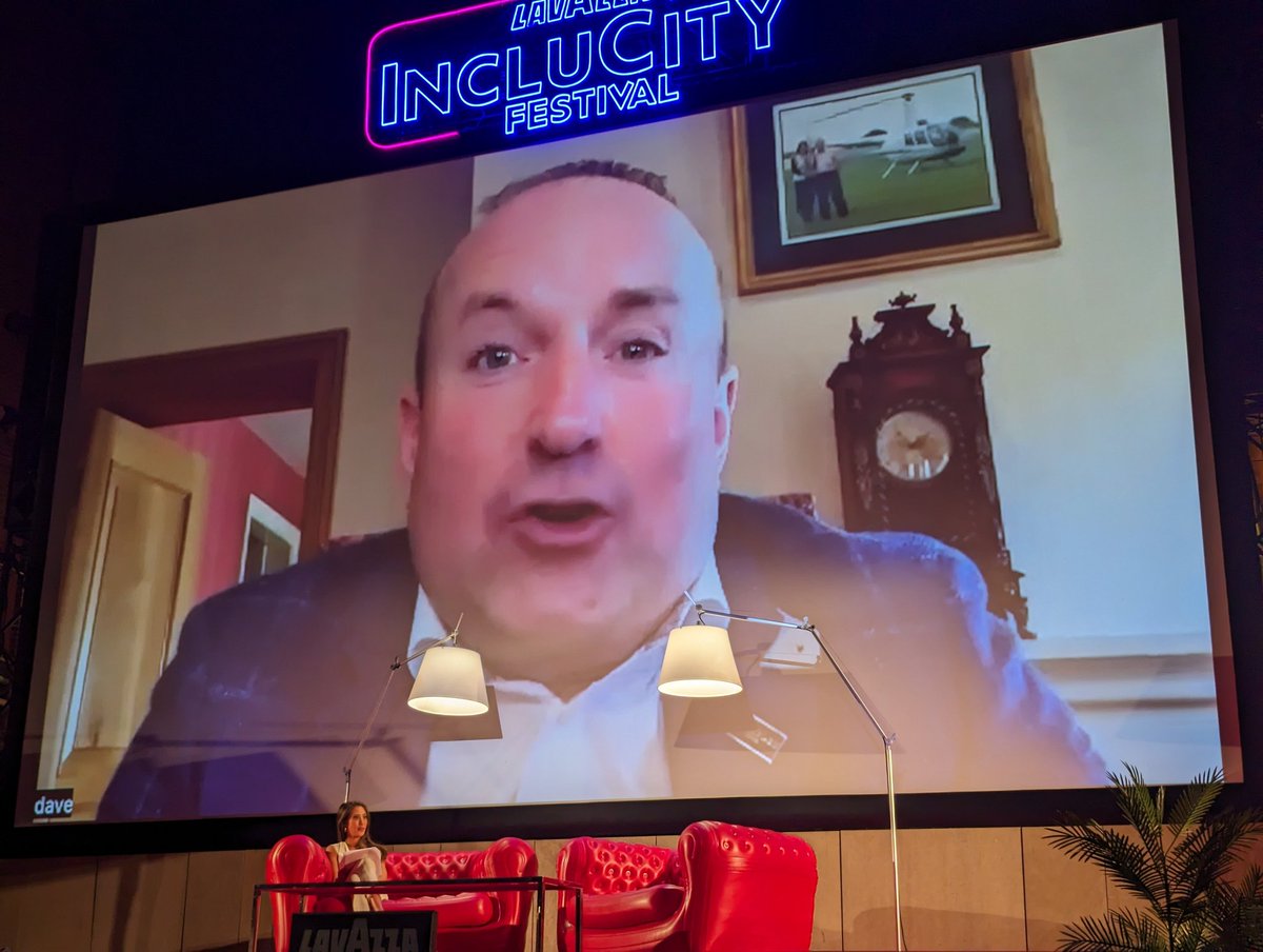 The great Dave Fishwick, the "Dave" of Bank of Dave fame being interviewed ahead of #icffCanada sponsored by <a href="/lavazza/">Lavazza</a> #Canada and <a href="/KPMG/">KPMG</a> . Many thanks to <a href="/bcctc/">British Canadian Chamber of Trade and Commerce</a> for inviting us along.