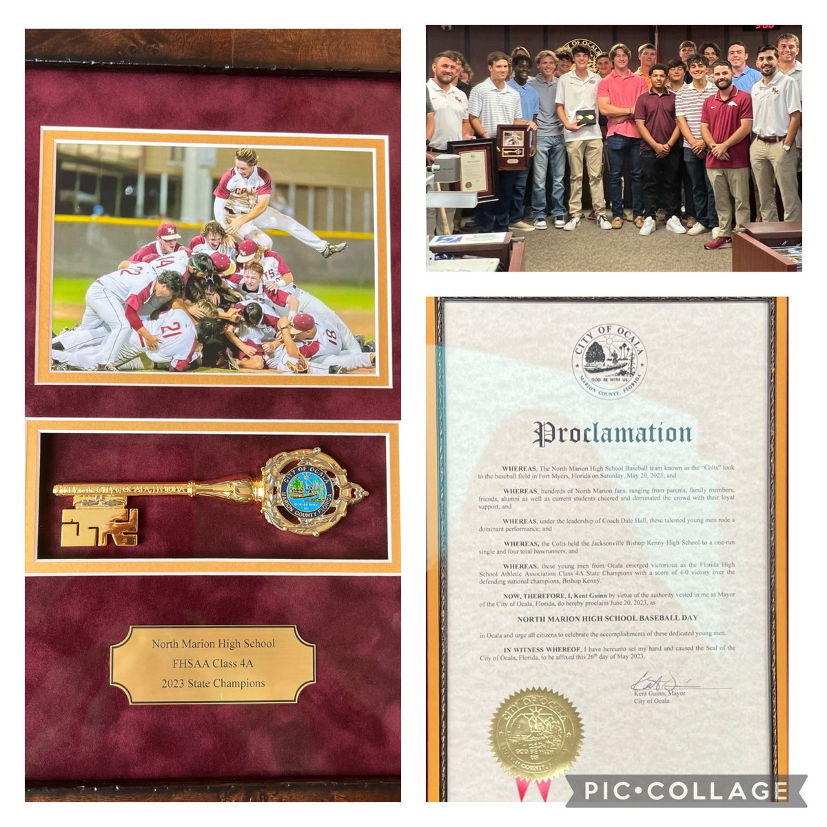 North Marion Colts Baseball (@nmcoltsbb) on Twitter photo North Marion Baseball was honored and extremely thankful to join <a href="/MayorOcala/">Mayor Kent Guinn, Ocala Fl</a> and <a href="/CityofOcalaFL/">City of Ocala</a> Council Members yesterday to recognize our State Championship. Mayor Guinn presented us with a Key to the City and proclaimed June 20th “NMHS Baseball Day”. THANK YOU City of Ocala! North Marion Baseball was honored and extremely thankful to join <a href="/MayorOcala/">Mayor Kent Guinn, Ocala Fl</a> and <a href="/CityofOcalaFL/">City of Ocala</a> Council Members yesterday to recognize our State Championship. Mayor Guinn presented us with a Key to the City and proclaimed June 20th “NMHS Baseball Day”. THANK YOU City of Ocala!
