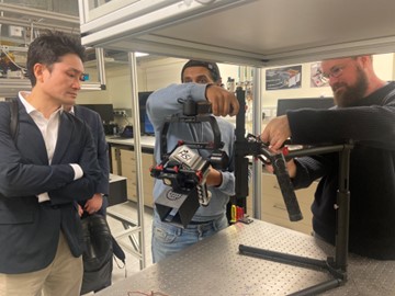 Arc_Cuava's tweet photo. CUAVA recently had the great pleasure of welcoming Mr Takehiro Nakamura, Director of @JAXA_en, for a tour of our labs. https://t.co/n9PqFOM8D4