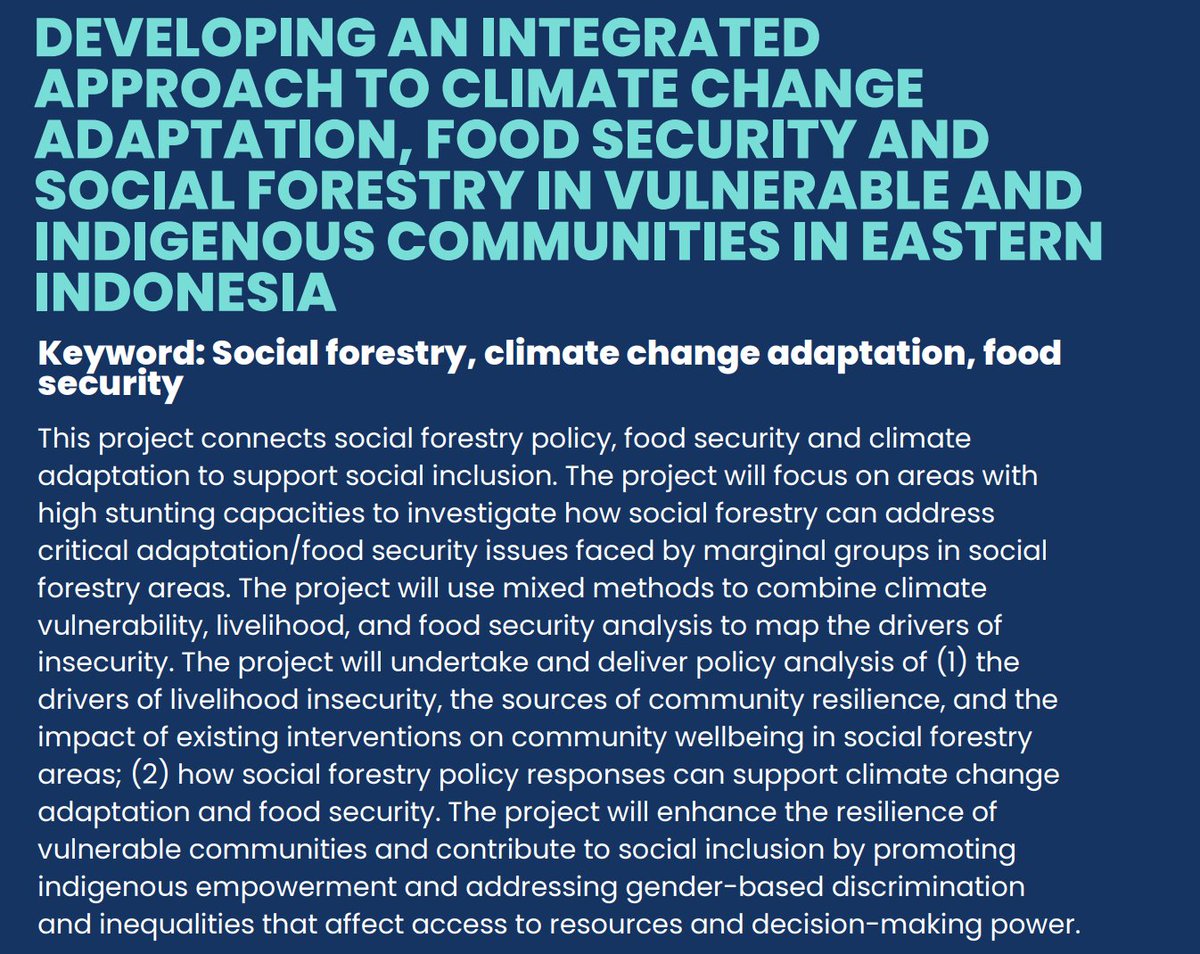 I am thrilled to be working with a talented team of colleagues on this new climate change and food security research. Our team includes Suraya Affif Prudensius Maring, Rini Astuti, Ahmad Maryudi, Henri Sitorus, Mulia Nurhasan and Yovita Yasintha Bolly