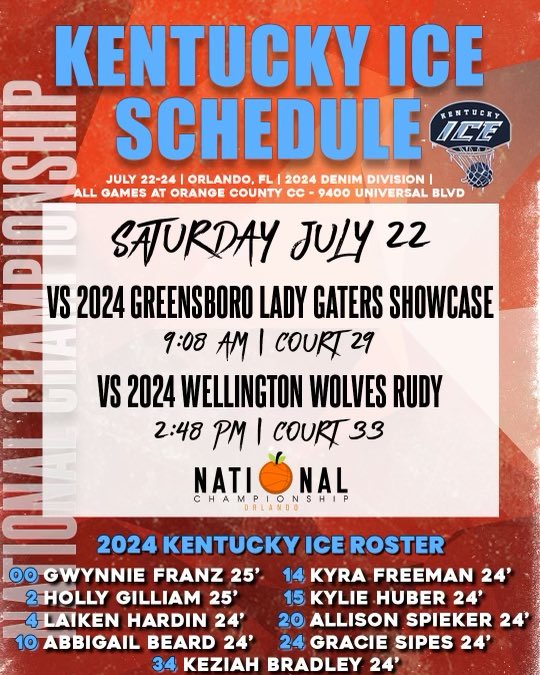 Come watch us play in The Splash and The National Championship!
