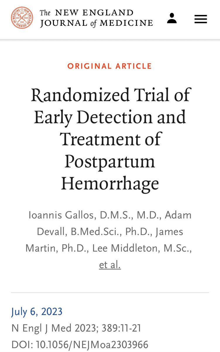 reypar's tweet image. 📍Los casos de #hemorragia #postparto se han incrementado en la última década, asociados a: 

👉🏼 #Cesáreas previas con placenta previa o #acretismo
👉🏼 #Placenta previa
👉🏼 Hemorragia anteparto
👉🏼 Desprendimiento de placenta

✔️ La #OMS ha recomendado el abordaje E-MOTIVE 🧵