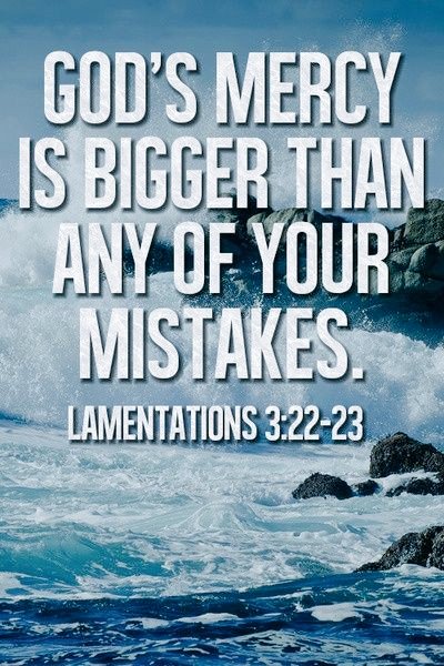 #Mercy❤
Dear Friends,
Even when we make mistakes and bring trouble on ourselves, God is merciful.
When we put our hope in Him by waiting expectantly for Him, seeking Him, and receiving His discipline, 
He will show compassion according to His faithful love
#InJesusNameAmen