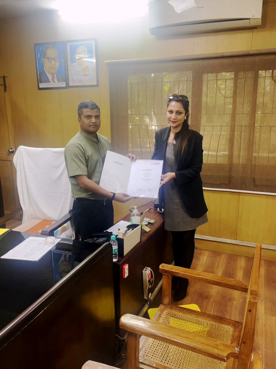 Thank you Honourable District Magistrate Sir- Sh. Manish Kumar Verma ji for giving  time for hearing about Brahmaswar Music Academy’s GOLD achievement in Austria . Me and my choir are grateful to you for your acknowledgement &amp; kind words of encouragement.Gratitude🙏 <a href="/dmgbnagar/">DM NOIDA Gautam Buddha Nagar</a>