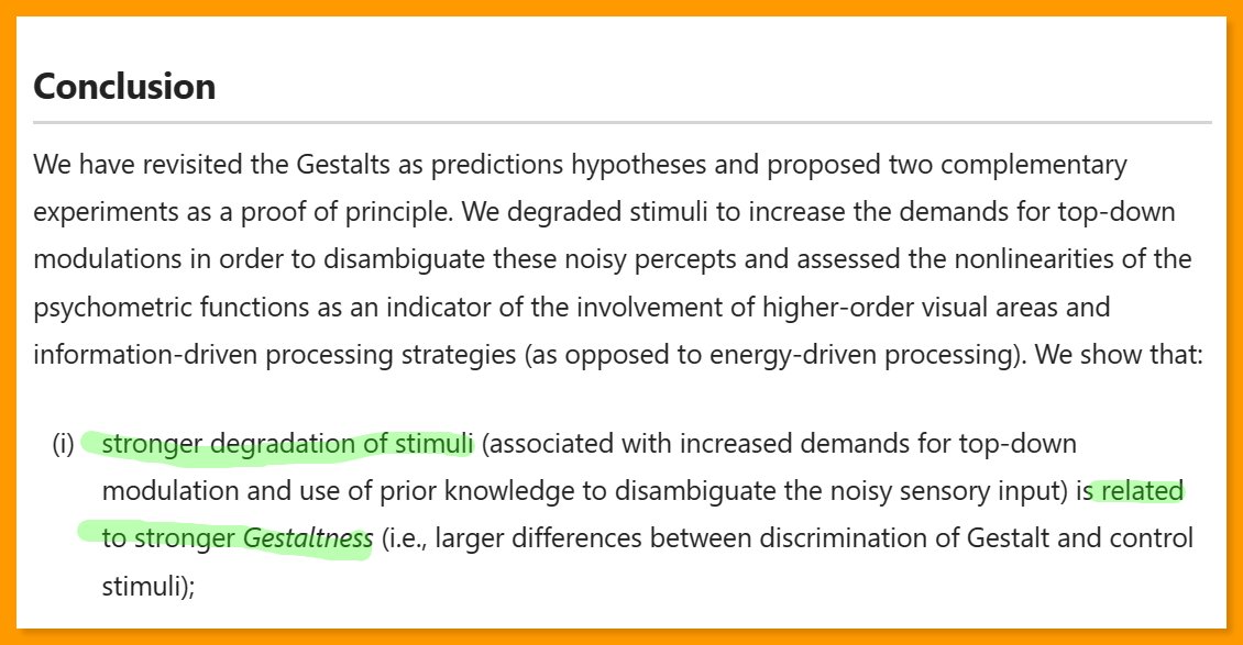 Extended_Brain's tweet image. the "Gestalts as predictions" hypothesis, which suggests that the brain predicts the perception of #Gestalt phenomena based on prior knowledge and expectations (inspired by Helmholtz) #predictiveprocessing
nature.com/articles/s4159…