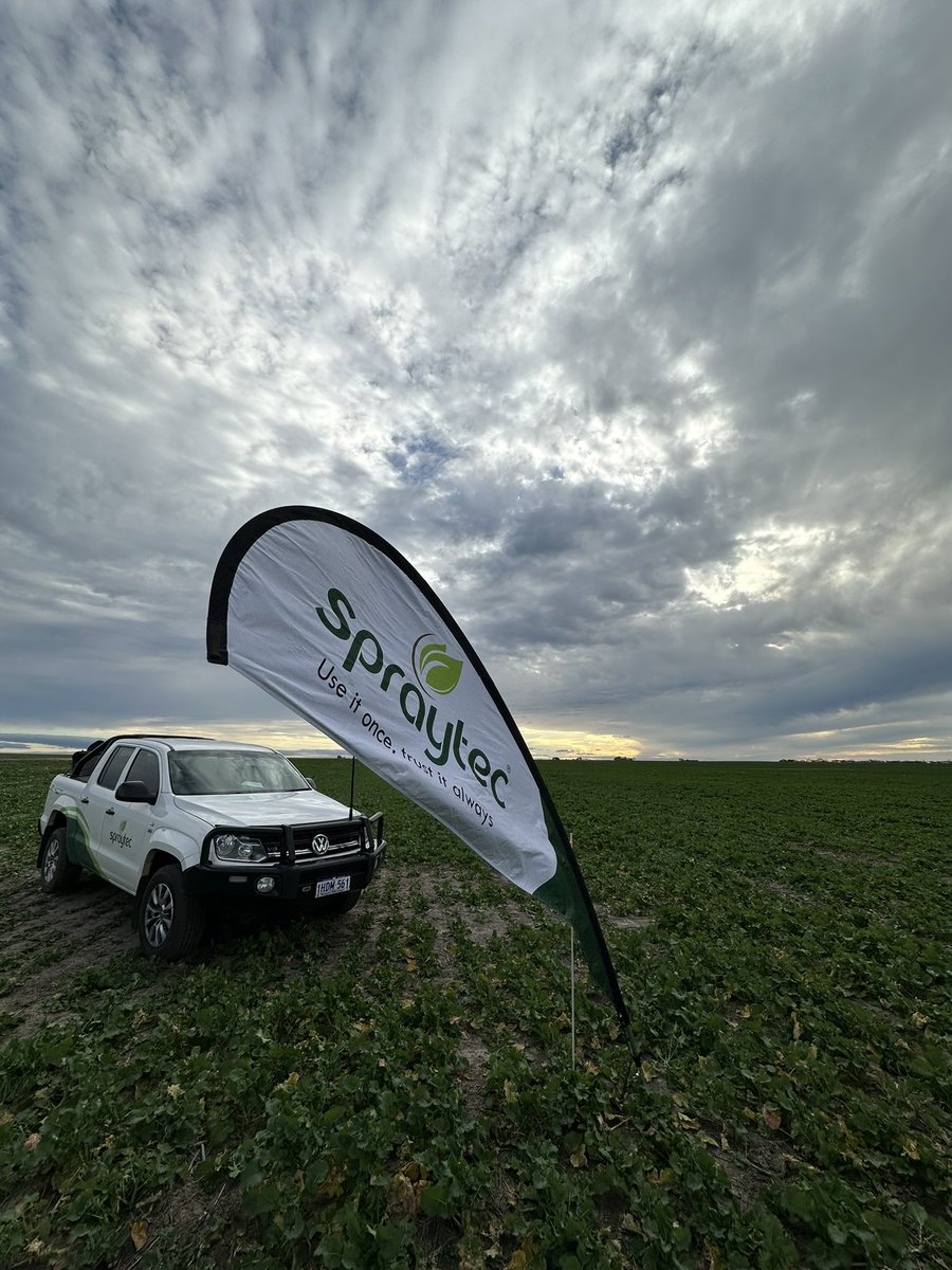 spraytec_aus's tweet photo. Hosting a Gairdner trial walk and product demonstration in support of @Wellstead_Rural and @DavidGrayAglink. Assessing efficacy of our solutions #FULLTECMAX and #TOPZINCMAX in combination with Clethodim 360 and Tenet 500 at sub-lethal rates, growers were excited by early results! https://t.co/Pz19EUSX2O
