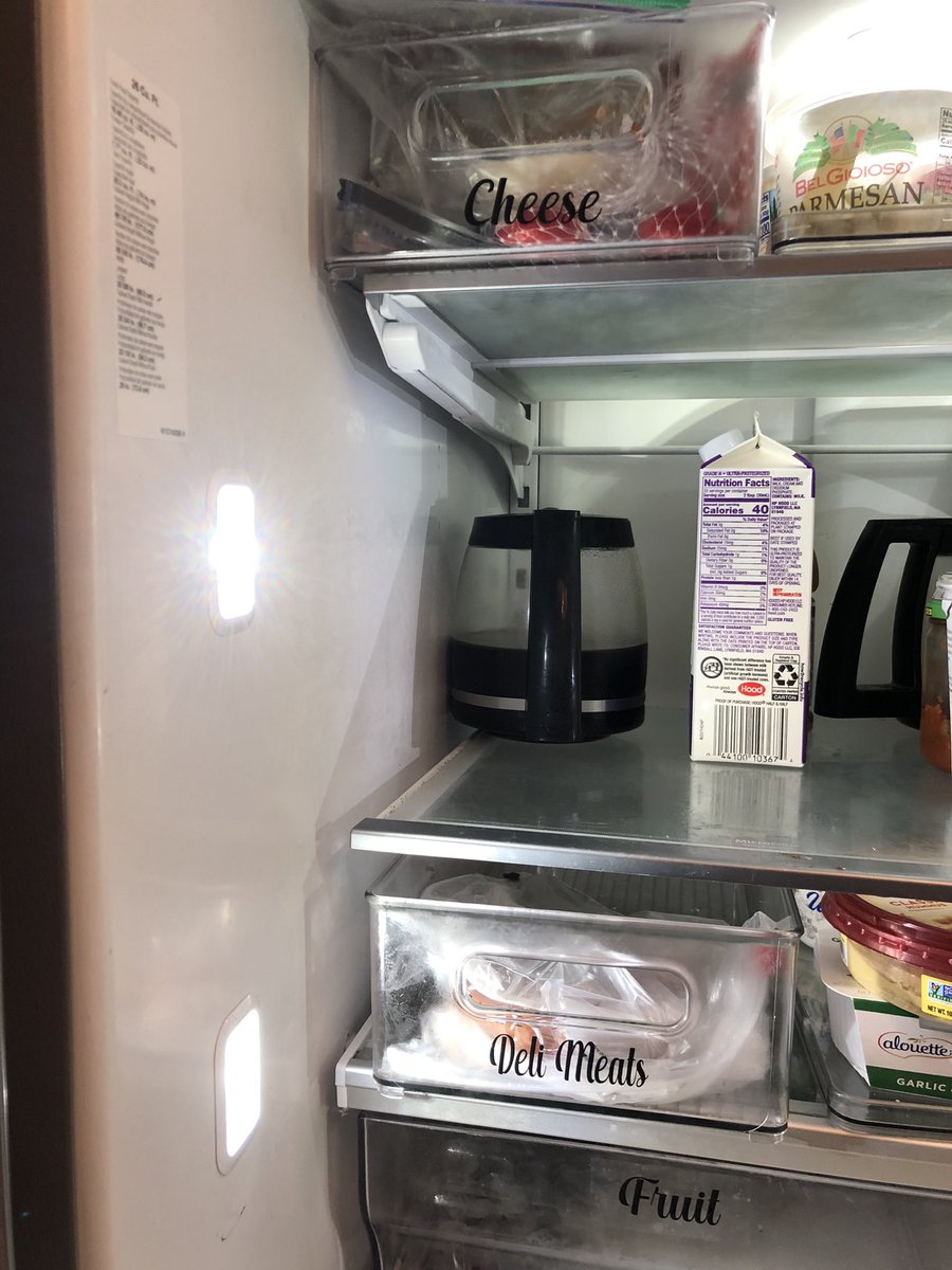 ShellieUbaRose's tweet image. People mocked me a bit for labeling bins in the pantry, bathroom, and sewing room. But they really thought I took it too far when I started putting them in the fridge. But let me tell you, people respect the labels. I can make a sandwich with no hunting for the cheese every time.