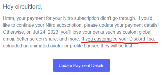 CircuitLord's tweet image. wow sure would be a shame if I lost my discord tag that I paid money for wouldn&apos;t it