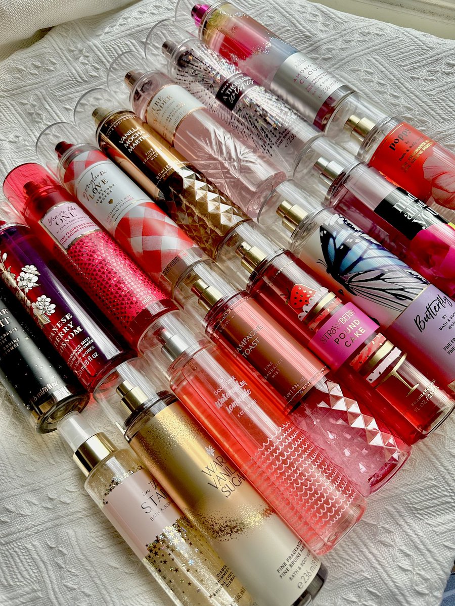 aqlznl's tweet photo. My personal top 5 Bath &amp; Body Works fragrance mist ✨ https://t.co/hKrRFYcfn1