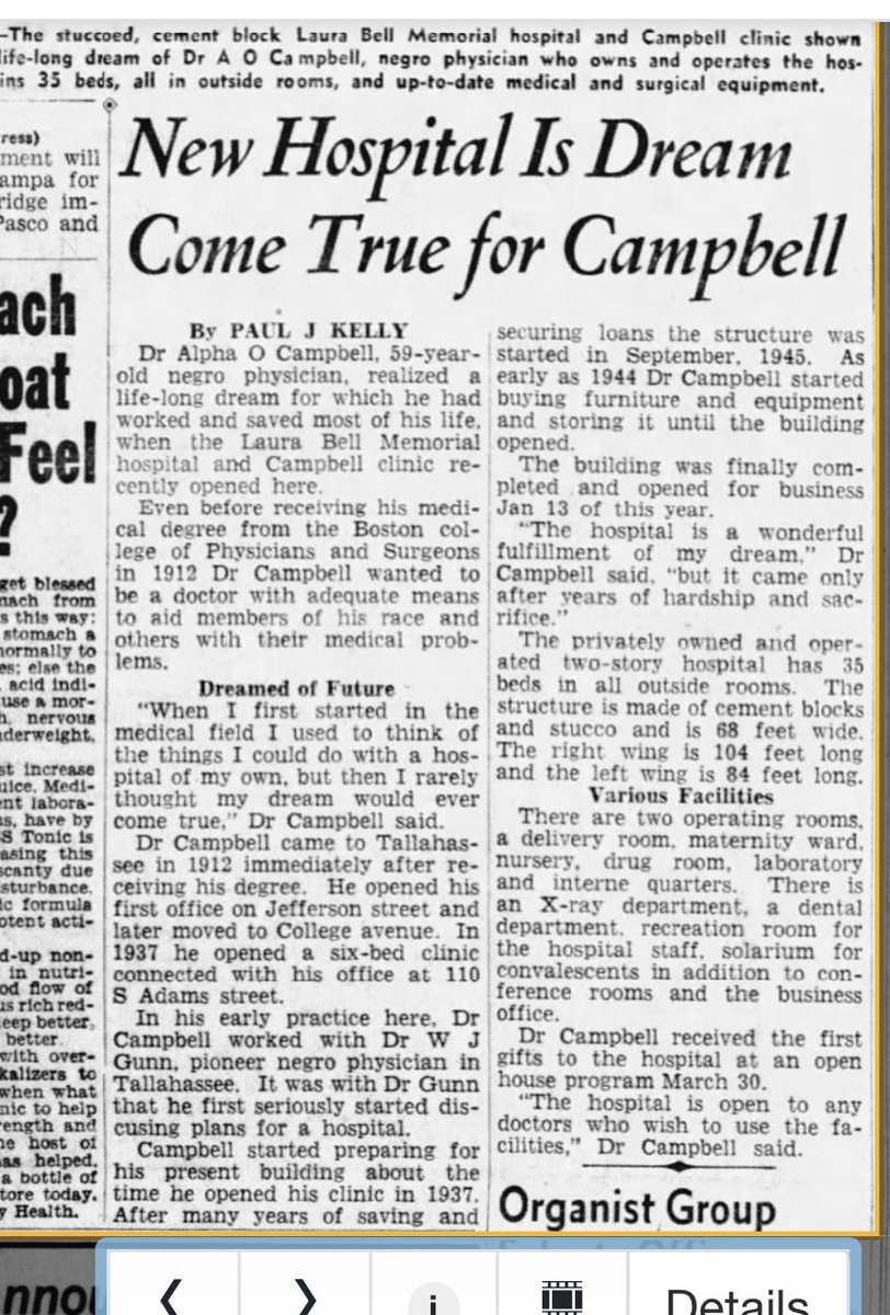 #My Grandfather had the dream of a Black Hospital to help all . His Dream was destroyed due to race schism in “September “1955”