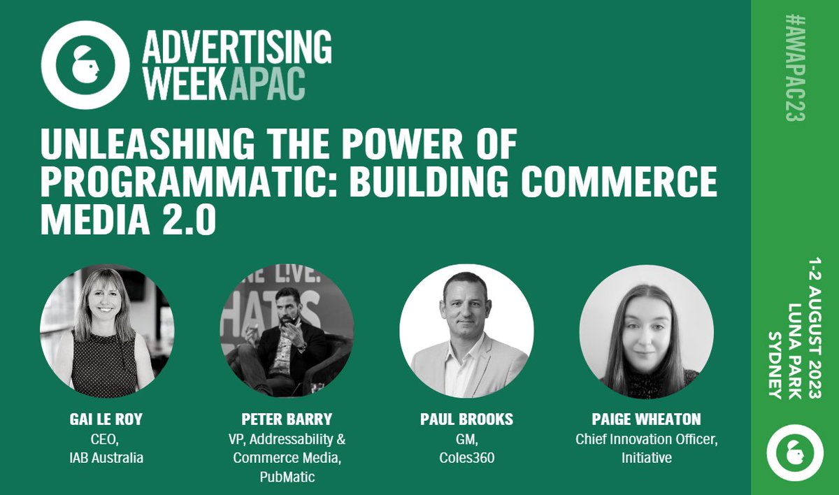 PubMatic (@pubmatic) on Twitter photo Want to know more about what's in store for commerce media? Then don't miss our session at #AWAPAC23. <a href="/MunsterPete/">Peter Barry</a> will be joined by <a href="/IABAustralia/">IAB Australia</a>, Coles360, and <a href="/InitiativeWW/">Initiative</a>. And don't forget to join us for a hot dog and a drink too! Want to know more about what's in store for commerce media? Then don't miss our session at #AWAPAC23. <a href="/MunsterPete/">Peter Barry</a> will be joined by <a href="/IABAustralia/">IAB Australia</a>, Coles360, and <a href="/InitiativeWW/">Initiative</a>. And don't forget to join us for a hot dog and a drink too!
