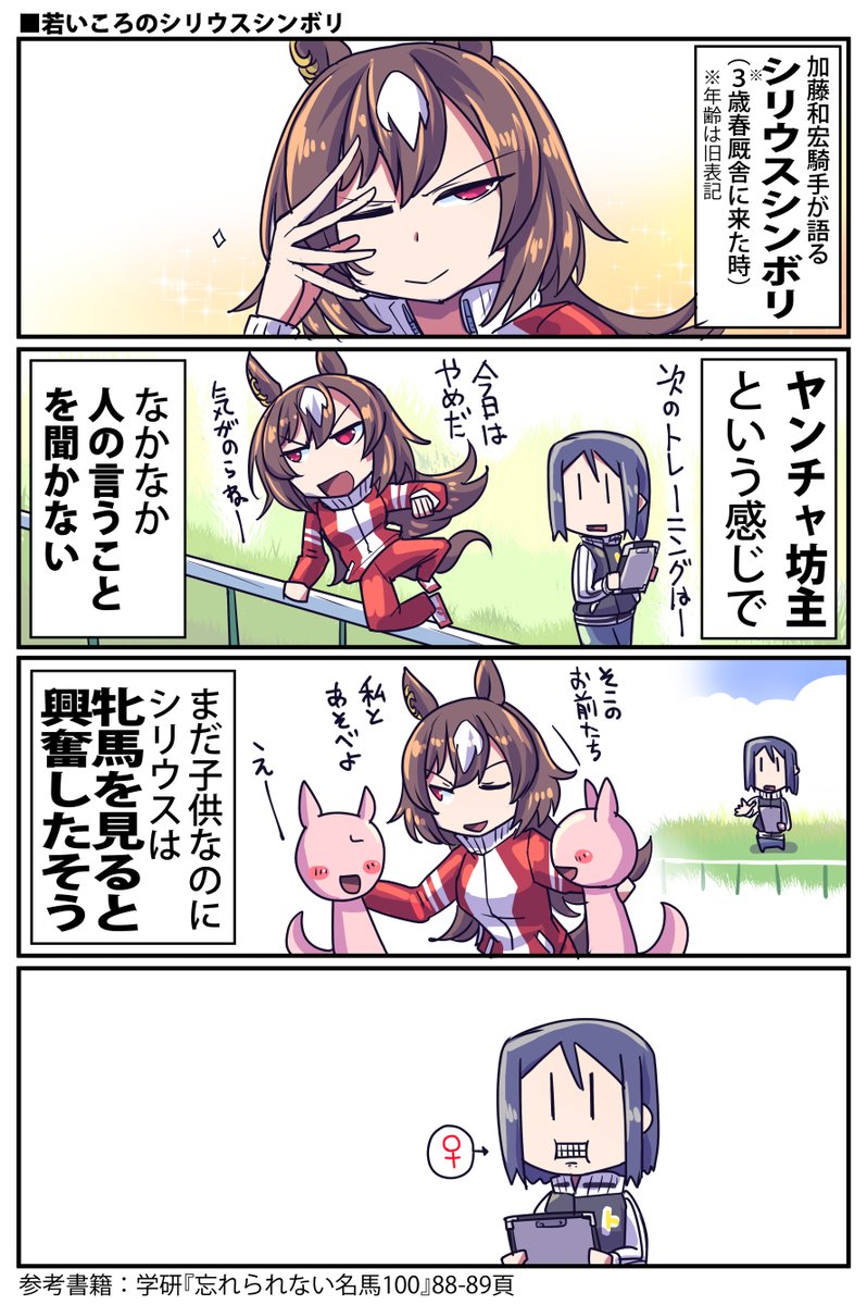 シリウスシンボリの入厩当初のお話(再掲)