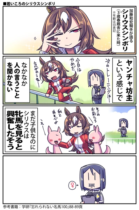 シリウスシンボリの入厩当初のお話(再掲)