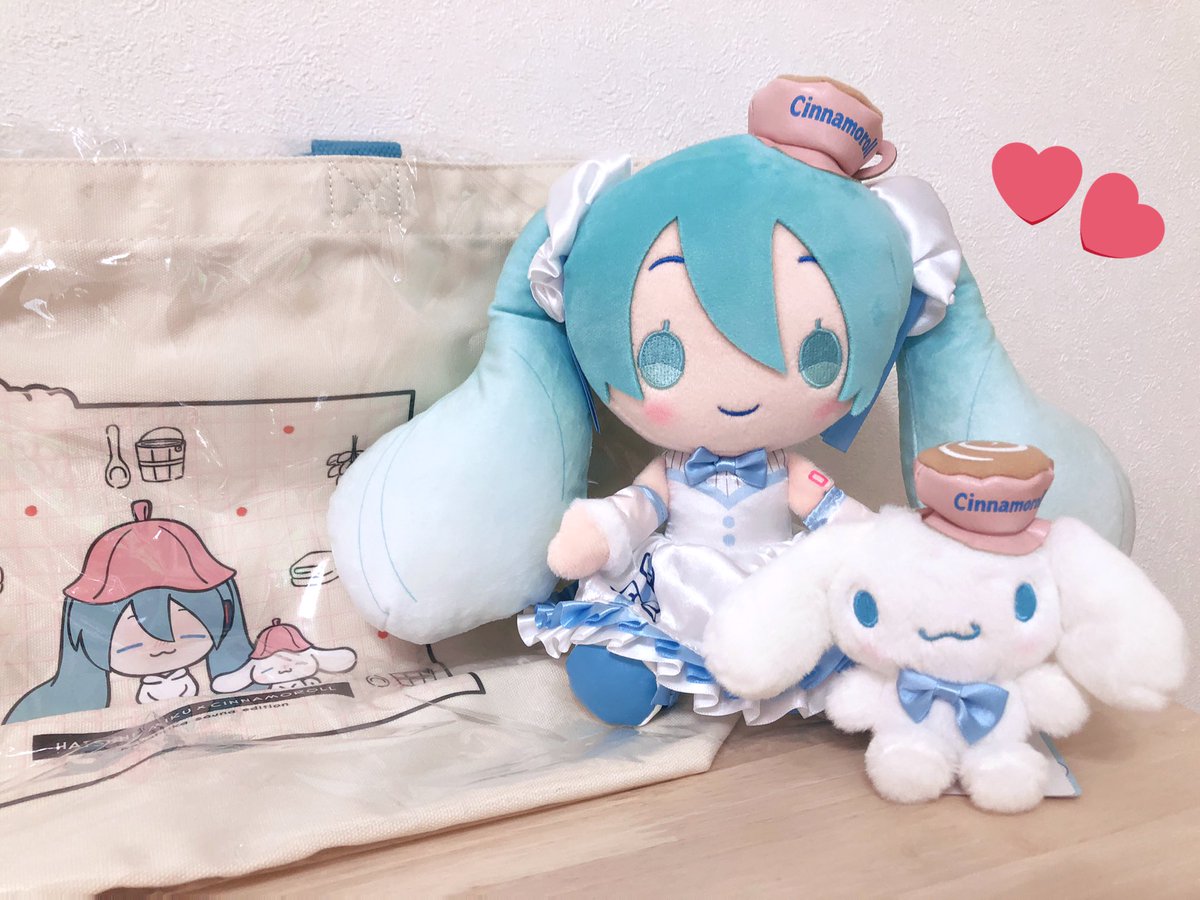 受注販売】初音ミク xシナモロール ぬいぐるみ シナミク