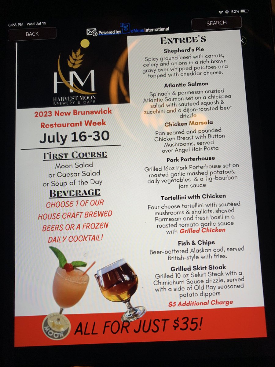 beachbeloved's tweet photo. Enjoyed dinner tonight at @NJMoonBrew for #NBRweek @NBCityCenter ! 🥰 https://t.co/zoRh30LmsE