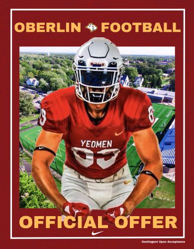 MckyPeters's tweet photo. After a great conversation with, @CoachBenHammer, I am excited to announce my second official offer at Oberlin College!!! @oberlincollege @Yeo_Football @Mesa_FB @MesaHSathletics @JoshuabRoberts1 @coachCamngaue @meyer_peters https://t.co/hI0RIz8WZu